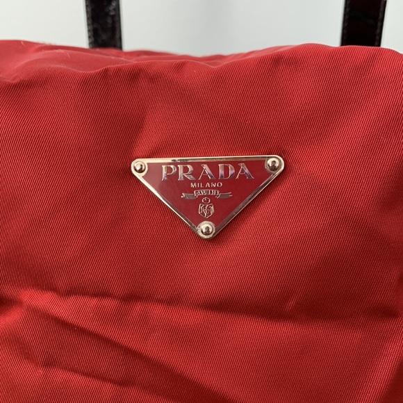 PRADA Tessuto Nylon Handbag In Red. - Picture 2 of 8